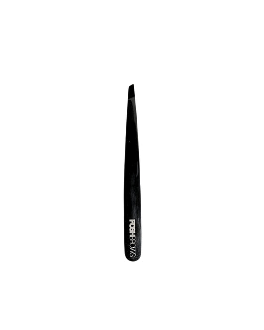 OUTLET BLACK ONYX STAINLESS STEEL SLANT TWEEZERS