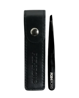 BLACK STAINLESS STEEL SLANT TWEEZERS