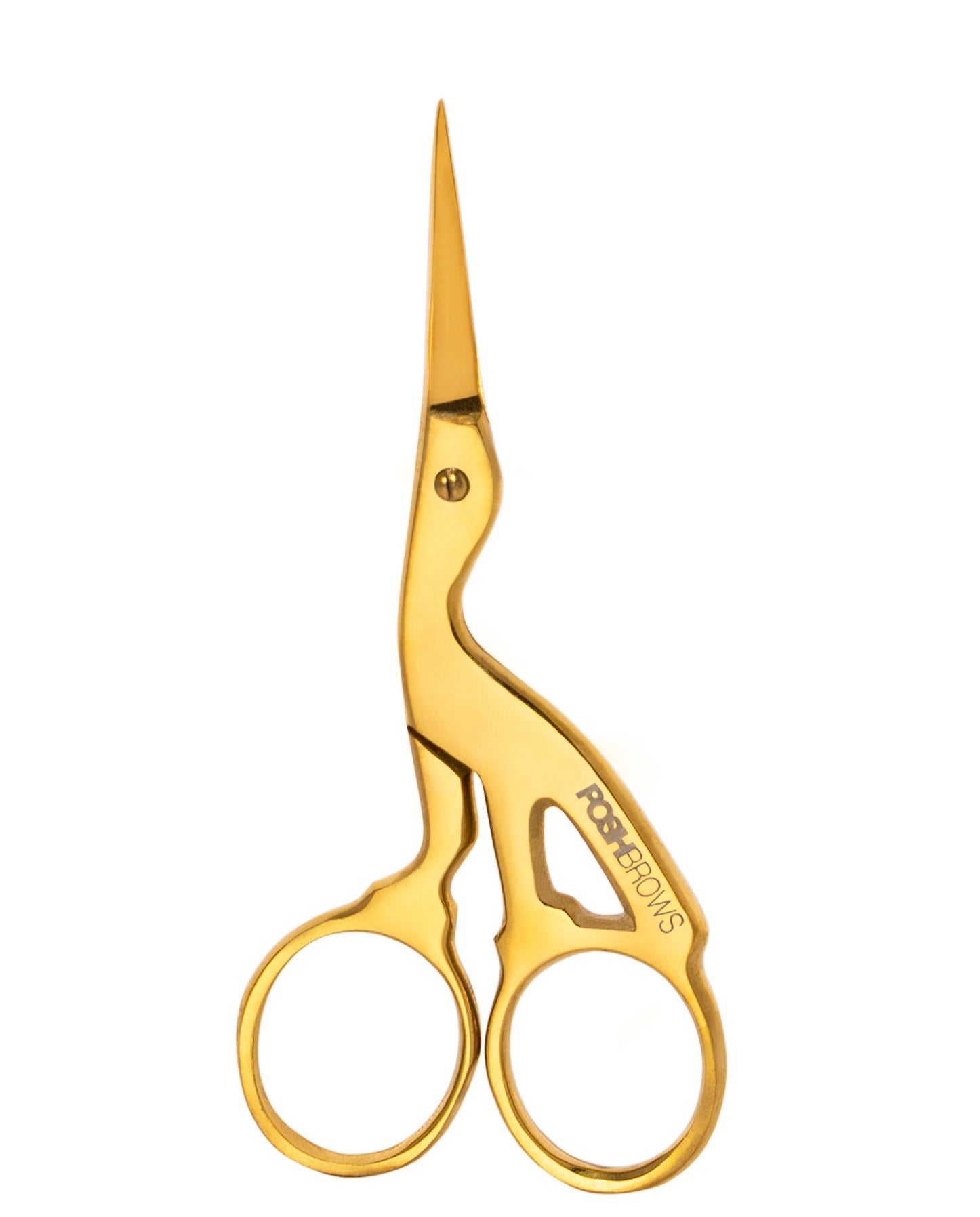 House Brand 4.5' Curved Crown & Gold Scissors with Smooth Blades